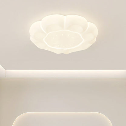 Modern Simplicity Petal Round Iron Acrylic Plastic LED Flush Mount Ceiling Light For Bedroom