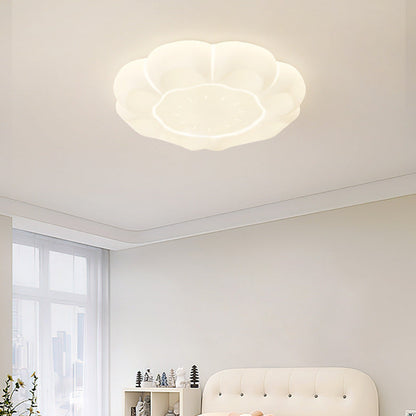 Modern Simplicity Petal Round Iron Acrylic Plastic LED Flush Mount Ceiling Light For Bedroom