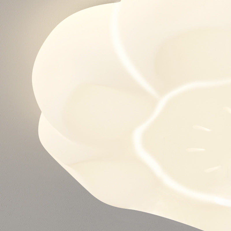 Modern Simplicity Petal Round Iron Acrylic Plastic LED Flush Mount Ceiling Light For Bedroom