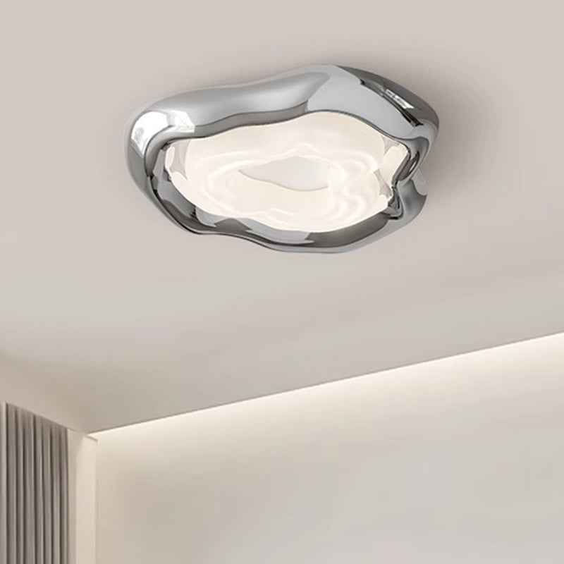 Contemporary Creative Triangle Resin Polyethylene LED Flush Mount Ceiling Light For Bedroom