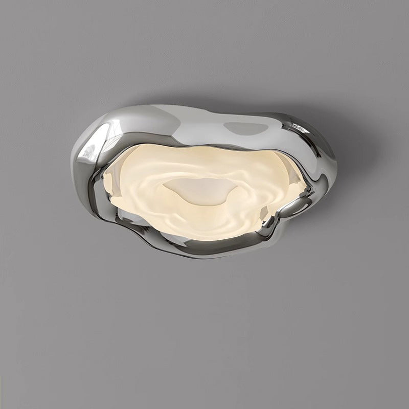 Contemporary Creative Triangle Resin Polyethylene LED Flush Mount Ceiling Light For Bedroom