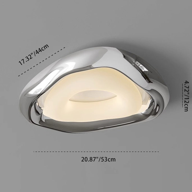 Contemporary Creative Triangle Resin Polyethylene LED Flush Mount Ceiling Light For Bedroom