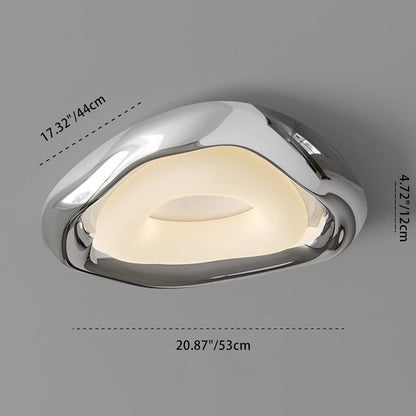 Contemporary Creative Triangle Resin Polyethylene LED Flush Mount Ceiling Light For Bedroom