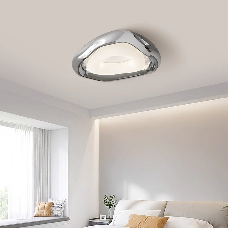 Contemporary Creative Triangle Resin Polyethylene LED Flush Mount Ceiling Light For Bedroom