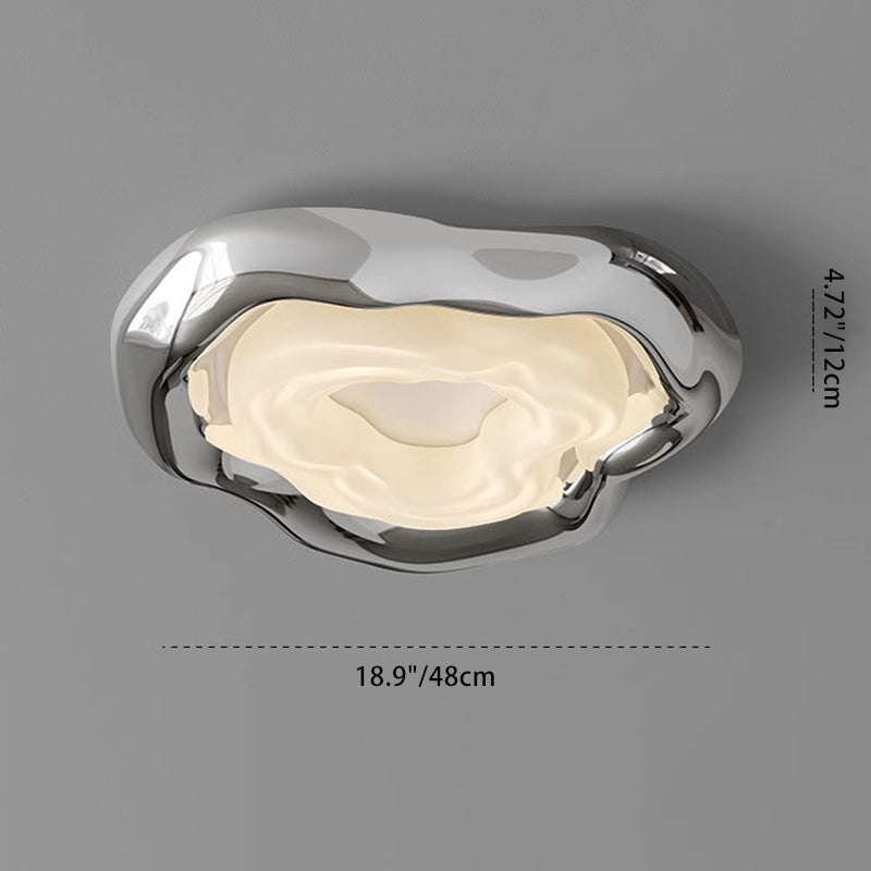 Contemporary Creative Triangle Resin Polyethylene LED Flush Mount Ceiling Light For Bedroom