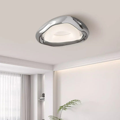 Contemporary Creative Triangle Resin Polyethylene LED Flush Mount Ceiling Light For Bedroom