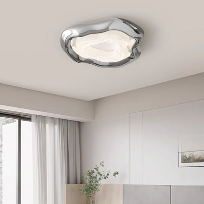 Contemporary Creative Triangle Resin Polyethylene LED Flush Mount Ceiling Light For Bedroom