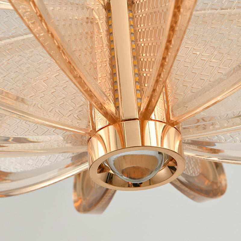 مصباح LED دائري معاصر من الأكريليك والألومنيوم بتصميم بتلات إسكندنافية لغرفة النوم 