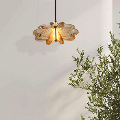 مصباح LED دائري معاصر من الأكريليك والألومنيوم بتصميم بتلات إسكندنافية لغرفة النوم 