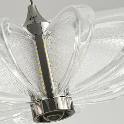 مصباح LED دائري معاصر من الأكريليك والألومنيوم بتصميم بتلات إسكندنافية لغرفة النوم 