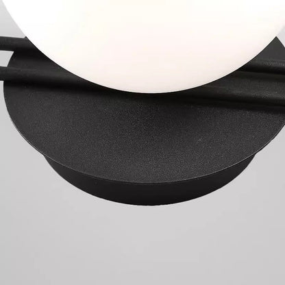 Contemporary Creative Circle Iron Glass 1-Light Wall Sconce Lamp For Bedroom