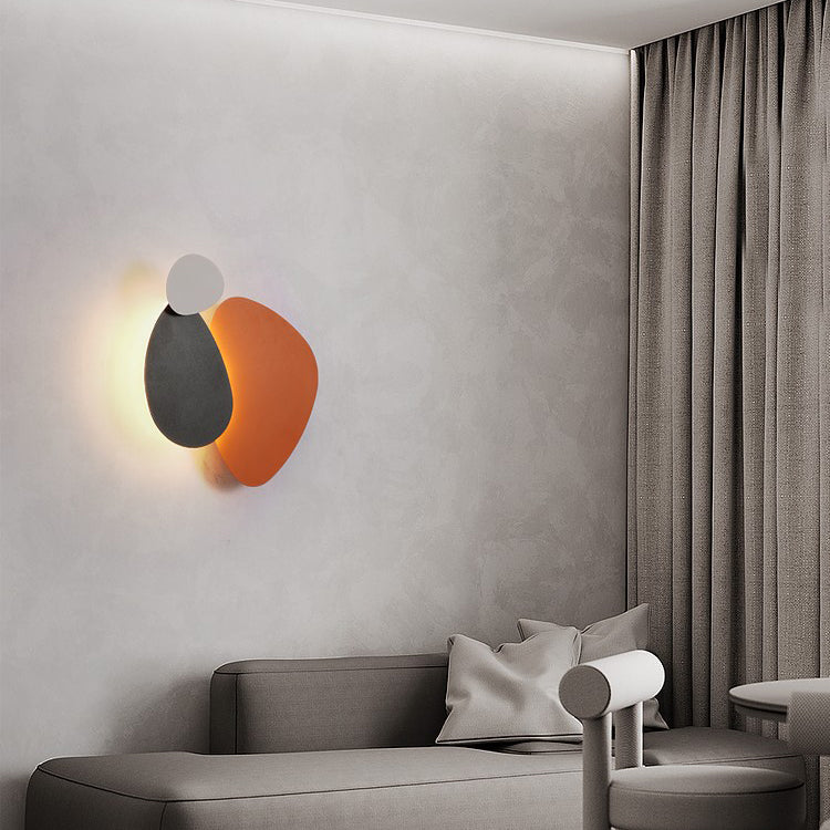 مصباح حائط LED بيضاوي من الحديد الأكريليكي بتصميم آرت ديكو الحديث لغرفة المعيشة 