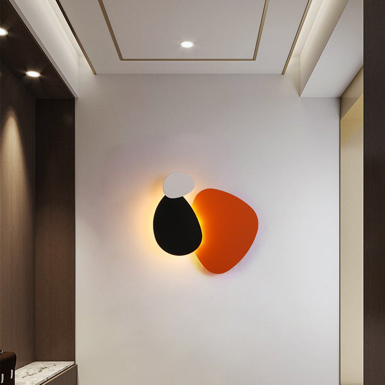 مصباح حائط LED بيضاوي من الحديد الأكريليكي بتصميم آرت ديكو الحديث لغرفة المعيشة 
