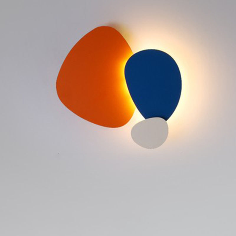 مصباح حائط LED بيضاوي من الحديد الأكريليكي بتصميم آرت ديكو الحديث لغرفة المعيشة 