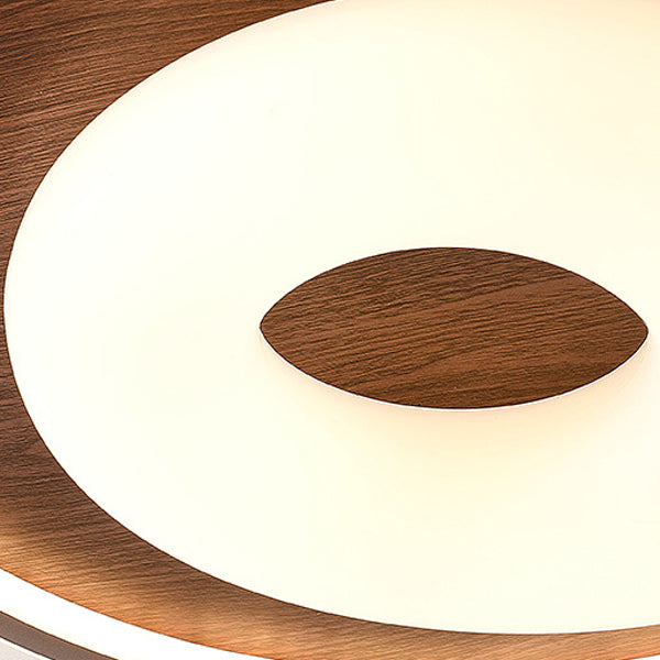 Traditional Vintage Round Iron Aluminum Plastic LED Flush Mount Ceiling Light For Bedroom