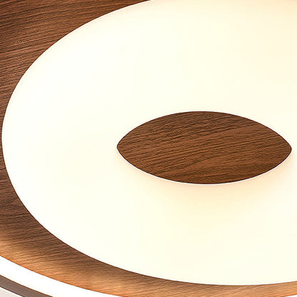Traditional Vintage Round Iron Aluminum Plastic LED Flush Mount Ceiling Light For Bedroom