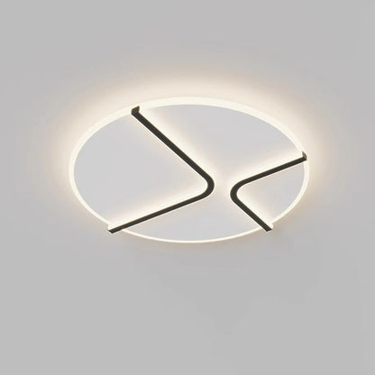 Modern Simplicity Round Iron Acrylic Aluminum LED Flush Mount Ceiling Light For Bedroom