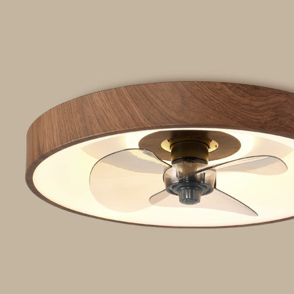 مروحة سقف LED دائرية من الحديد الأكريليك بتصميم عصري بسيط لغرفة النوم