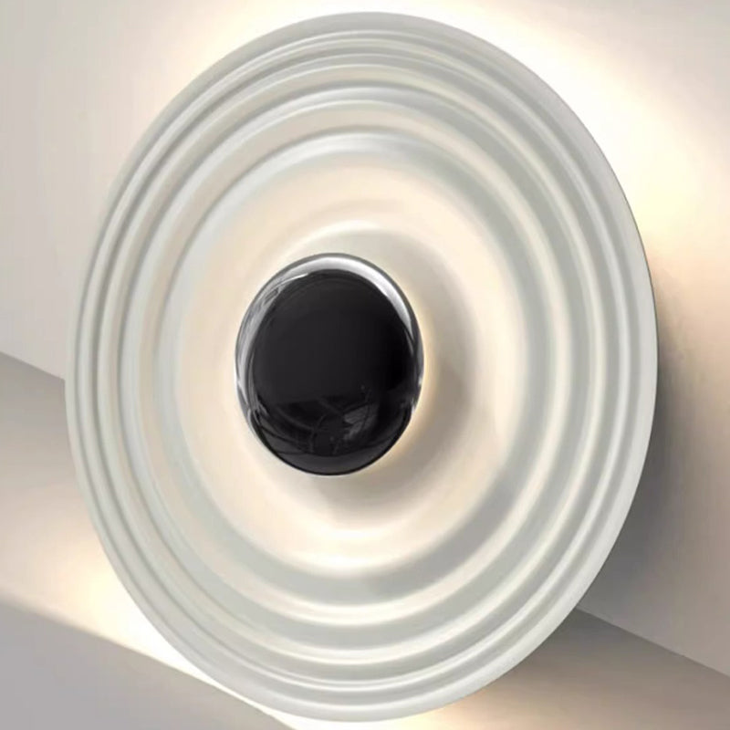 Contemporary Nordic Round Metal Plastic LED Flush Mount Ceiling Light For Bedroom