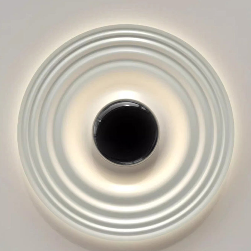 Contemporary Nordic Round Metal Plastic LED Flush Mount Ceiling Light For Bedroom