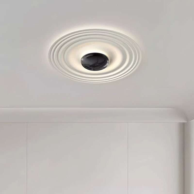 Contemporary Nordic Round Metal Plastic LED Flush Mount Ceiling Light For Bedroom