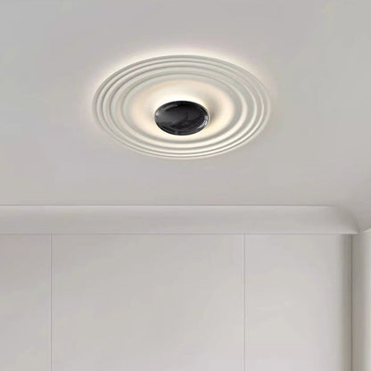 Contemporary Nordic Round Metal Plastic LED Flush Mount Ceiling Light For Bedroom