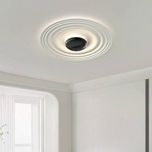 Contemporary Nordic Round Metal Plastic LED Flush Mount Ceiling Light For Bedroom