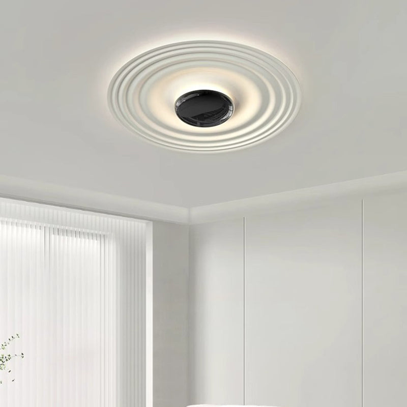 Contemporary Nordic Round Metal Plastic LED Flush Mount Ceiling Light For Bedroom