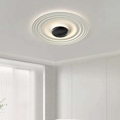 Contemporary Nordic Round Metal Plastic LED Flush Mount Ceiling Light For Bedroom