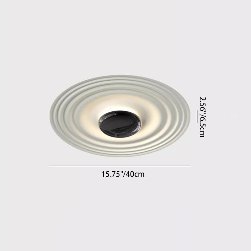 Contemporary Nordic Round Metal Plastic LED Flush Mount Ceiling Light For Bedroom