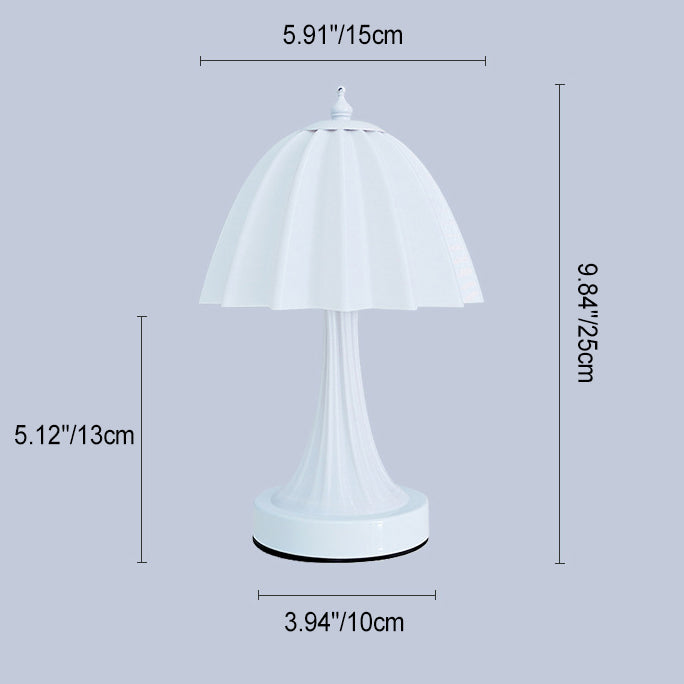 Modern Minimalist Dome Iron PLA LED Table Lamp For Bedroom
