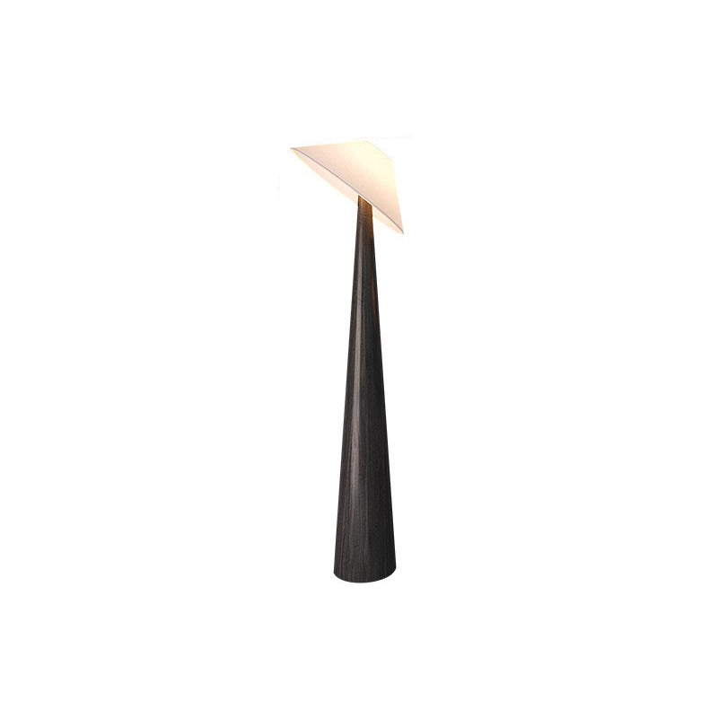 Traditional Vintage Cone Fabric Iron 1-Light Standing Floor Lamp For Living Room