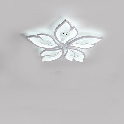 現代的な北欧風の花びら模様の鉄製アクリル製LEDセミフラッシュマウントシーリングライト（リビングルーム用） 