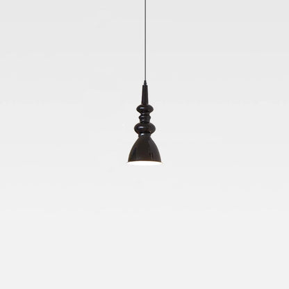 Traditional French Gourd Cone Iron 1-Light Pendant Light For Bedroom