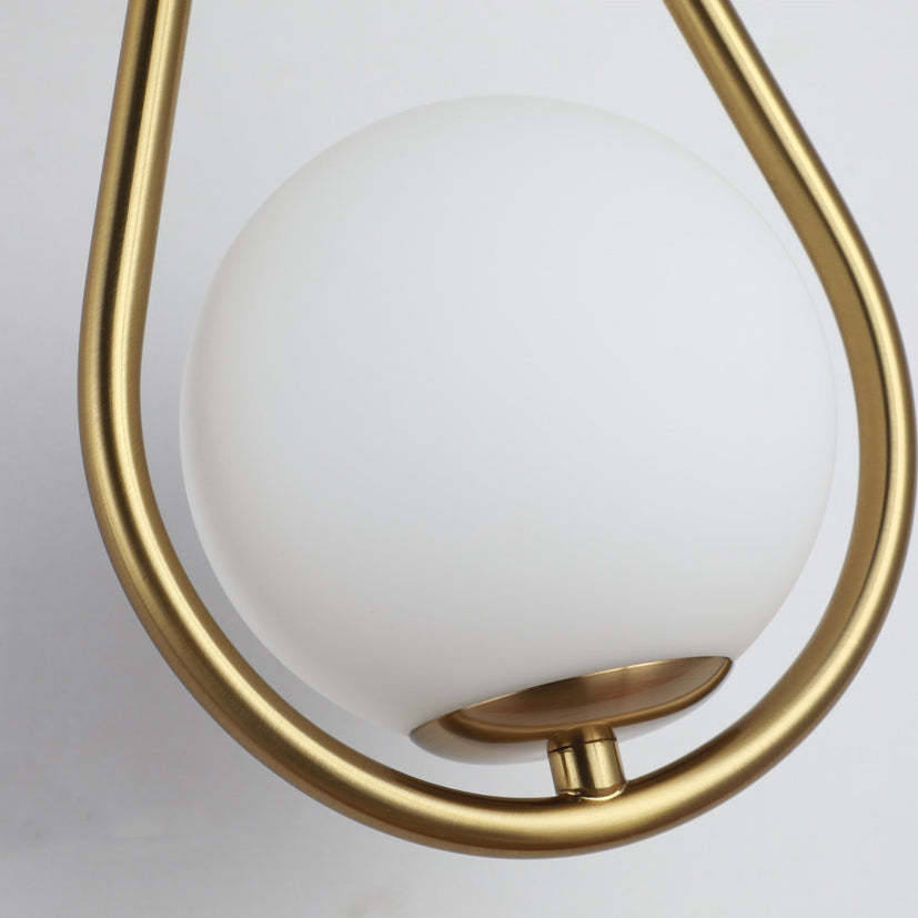 Contemporary Nordic Water Drop Iron Glass 1-Light Wall Sconce Lamp For Bedroom