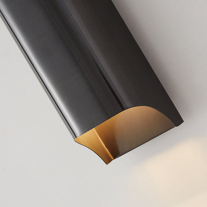 Modern Luxury Rectangular Copper 2-Light Wall Sconce Lamp For Hallway