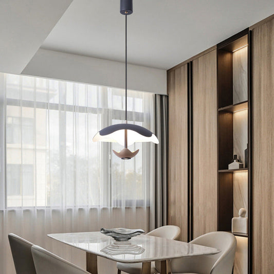 Contemporary Nordic Dome Aluminum Iron Acrylic LED Pendant Light For Bedroom