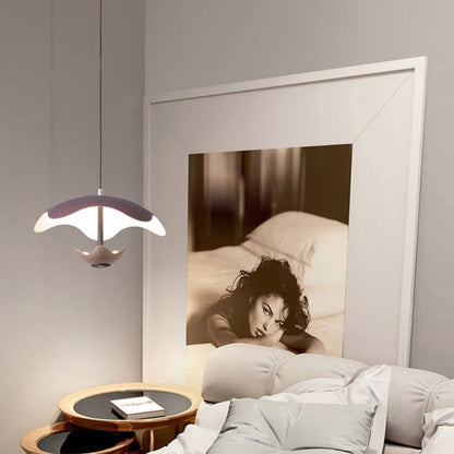 Contemporary Nordic Dome Aluminum Iron Acrylic LED Pendant Light For Bedroom