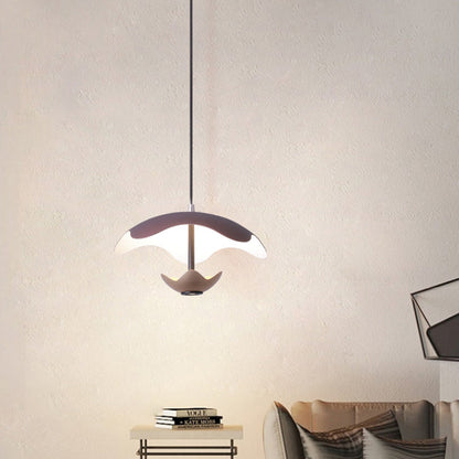 Contemporary Nordic Dome Aluminum Iron Acrylic LED Pendant Light For Bedroom
