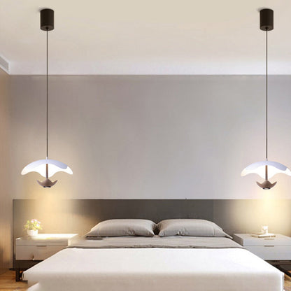 Contemporary Nordic Dome Aluminum Iron Acrylic LED Pendant Light For Bedroom