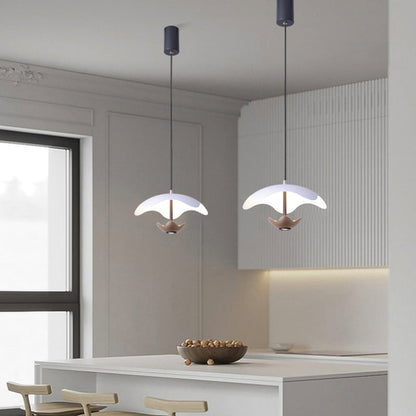 Contemporary Nordic Dome Aluminum Iron Acrylic LED Pendant Light For Bedroom