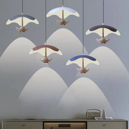Contemporary Nordic Dome Aluminum Iron Acrylic LED Pendant Light For Bedroom