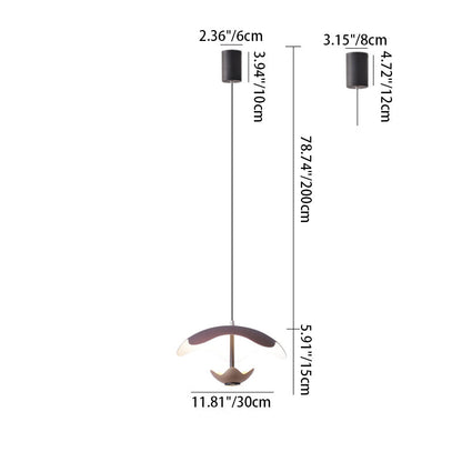 Contemporary Nordic Dome Aluminum Iron Acrylic LED Pendant Light For Bedroom