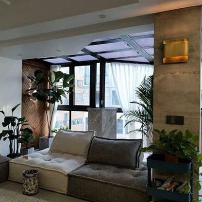Modern Luxury Square Copper 1-Light Wall Sconce Lamp For Living Room