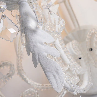 Traditional Vintage Candle Iron Crystal Glass 3-Light Wall Sconce Lamp For Living Room