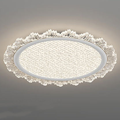 Modern Luxury Transparent Round Aluminum Acrylic LED Flush Mount Ceiling Light For Bedroom