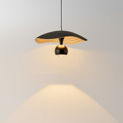 Contemporary Scandinavian Flying Saucer Aluminum Acrylic LED Pendant Light For Bedroom