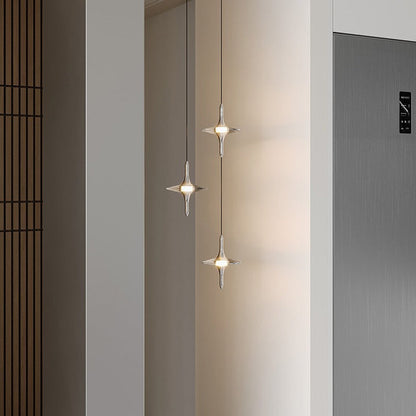 مصباح LED كريستالي معدني مخروطي بسيط عصري لغرفة النوم 