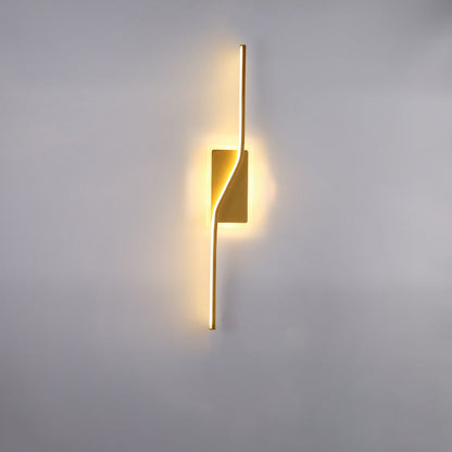 Contemporary Nordic Long Strip Iron Silicone LED Wall Sconce Lamp For Living Room