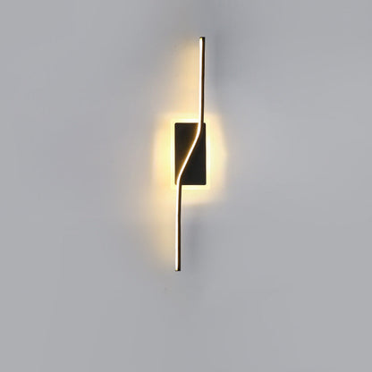 Contemporary Nordic Long Strip Iron Silicone LED Wall Sconce Lamp For Living Room